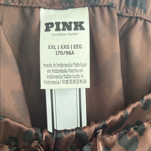PINK Victoria's Secret Satin Pull-On Trouser Pants Leopard Print Trousers XXL - Picture 2 of 16